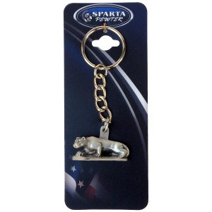 pewter lion shrine keychain